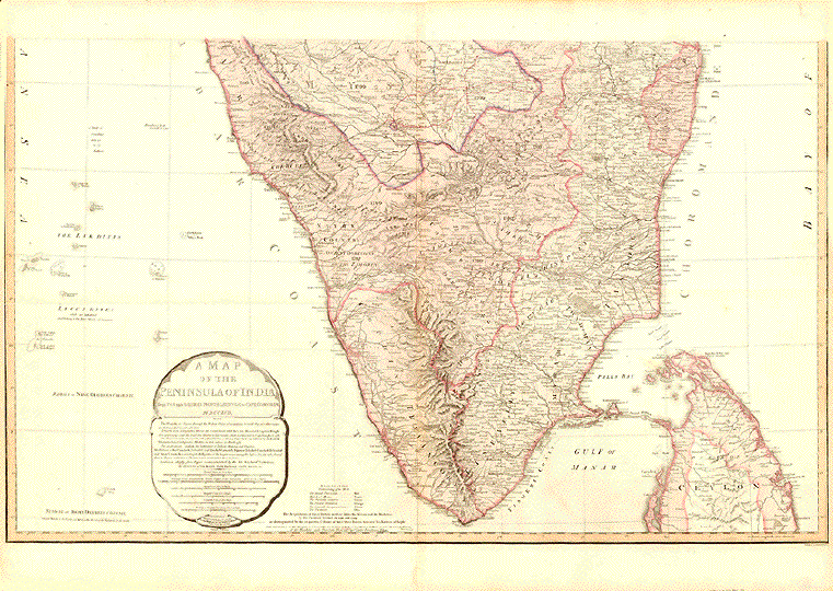 Antique Maps Of India And Sri Lanka