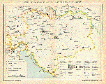Military Map Hungary Austria