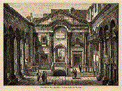 Peristilium des römischen Kaiserpalastes in Spalato