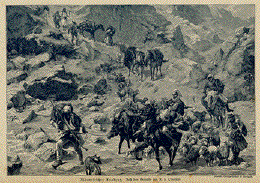 Albanischer Raubzug (Albanian robbers carrying off sheep and people)