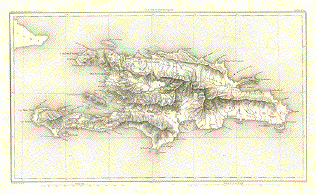 Ile de St. Domingue - Caribbean Map