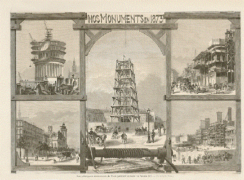 Les princiaux monuments de Paris pendant le cours de l annee 1872