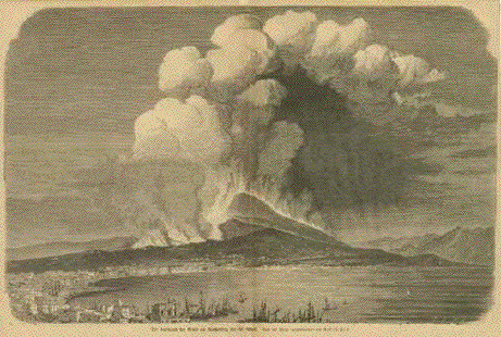 Der Ausbruch des Vesuv am Nachmittag des 26. April