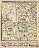 Probe einer Wetterkarte nach den Veroeffentlichungen der deutschen Seewarte