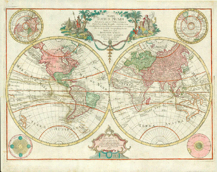 Large World Map, Terrestrial Globe, Sinomaps Press, Vintage 2002