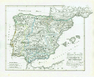 Die Iberische Halbinsel bis in die Mitte des XIIIten Jahrhunderts