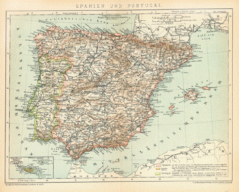 Old Map of Lisbon Lisboa Portugal mapa antigo 1871 Vintage Map