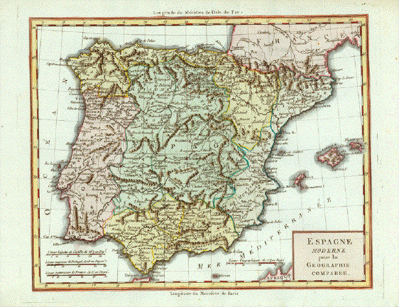 Portugal Map Map of Portugal Old World Map Digital Old -  Israel