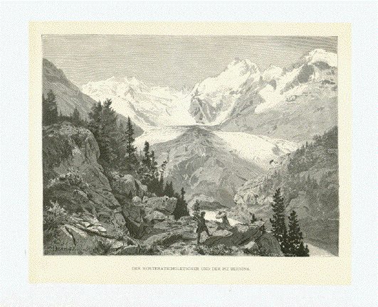 Der Morteratschgletscher und der Piz Bernina